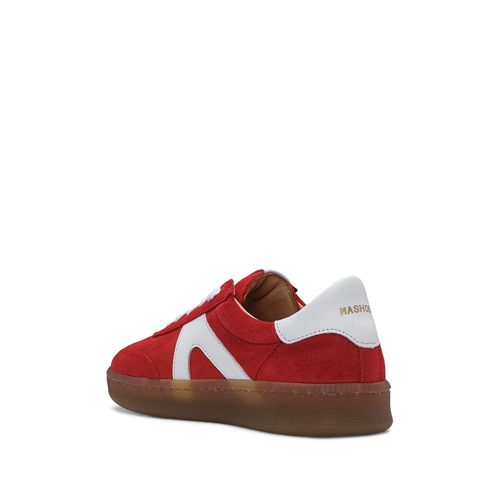 Sapatilha Casual Mulher Camurça Vermelho - Image 4
