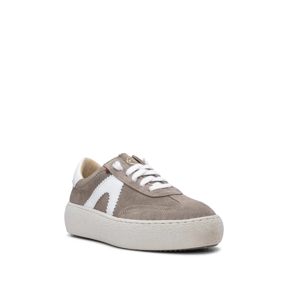 Sapatilha Casual Mulher Camurça Taupe - Image 3