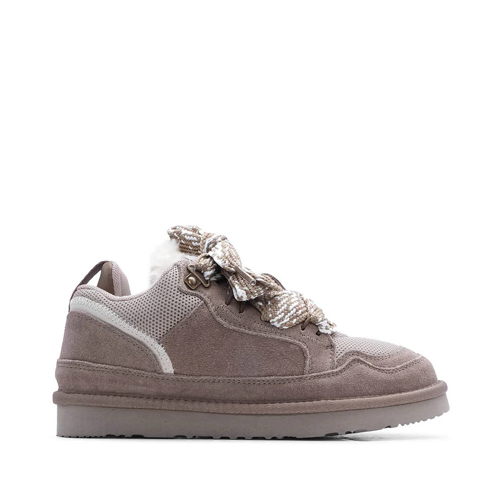 Sapatilha Casual Mulher Camurça Taupe