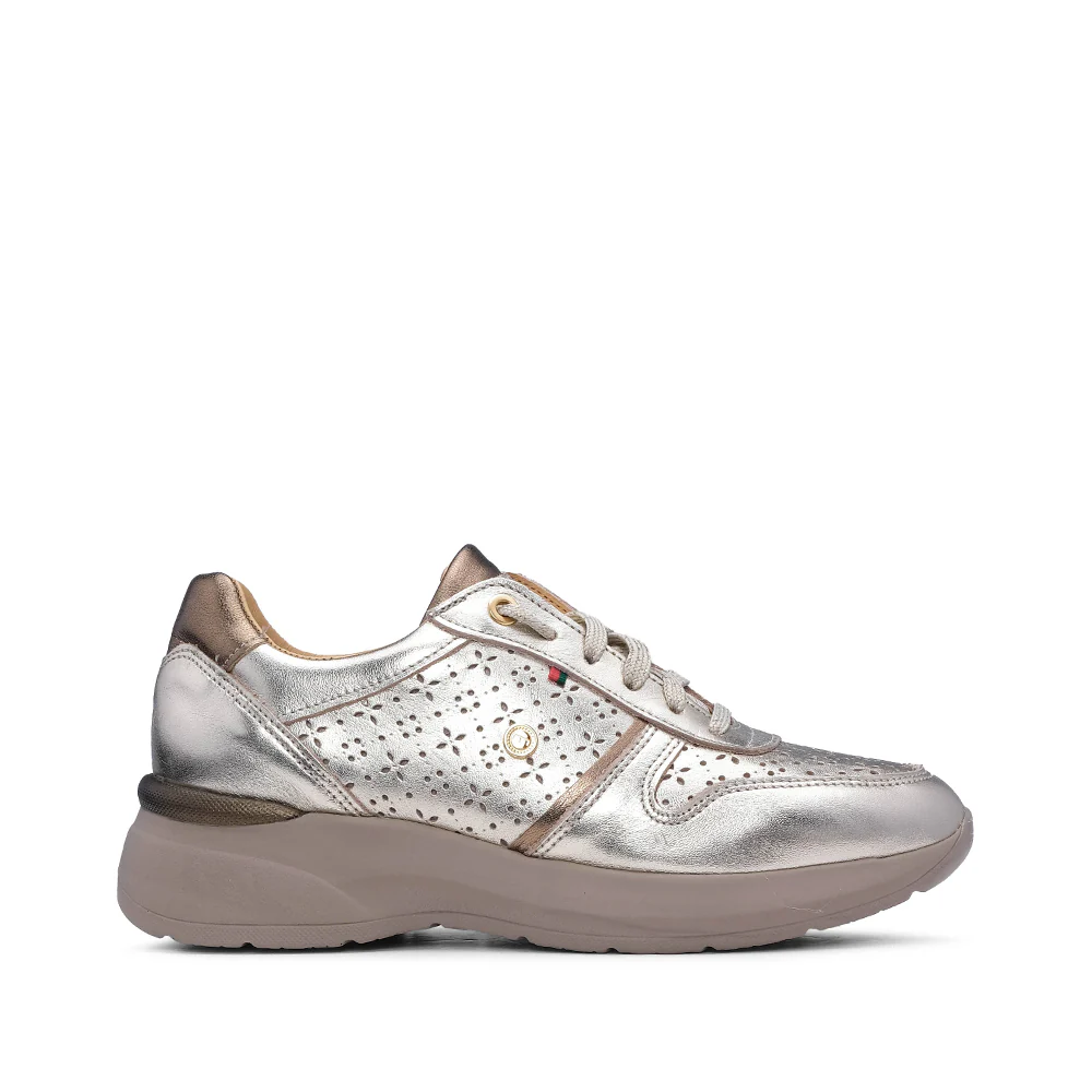 Sapatilha Casual Mulher Metalizado Dourado