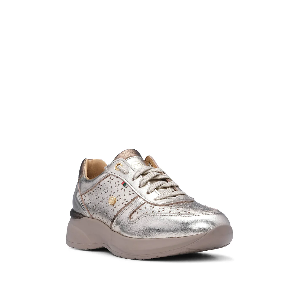 Sapatilha Casual Mulher Metalizado Dourado - Image 3