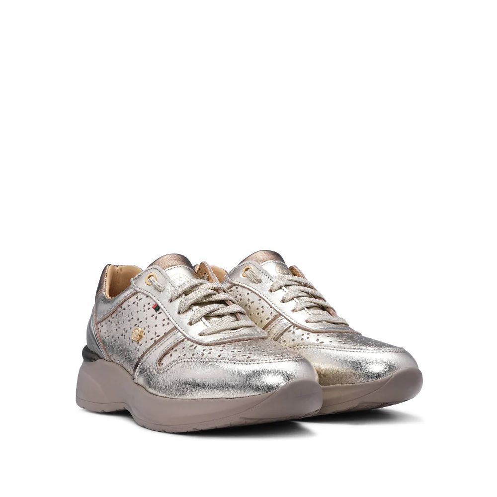 Sapatilha Casual Mulher Metalizado Dourado - Image 7