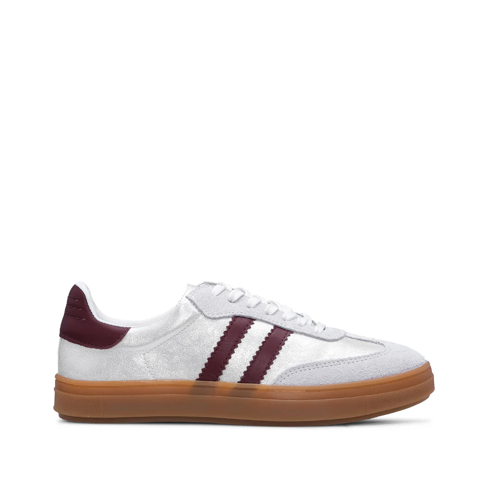 Sapatilha Casual Mulher Metalizado Bordeaux