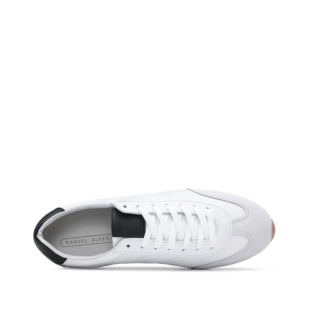 Sapatilha Casual Mulher Pele Branco E Preto - Image 5