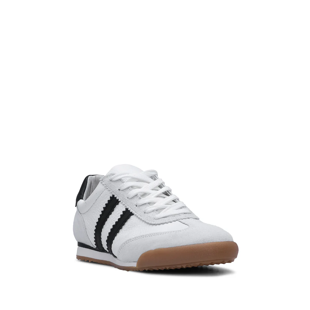 Sapatilha Casual Mulher Pele Branco E Preto - Image 3