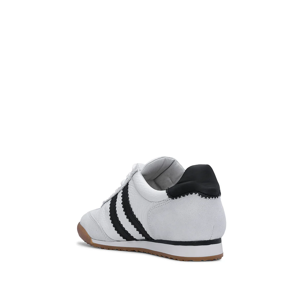 Sapatilha Casual Mulher Pele Branco E Preto - Image 4