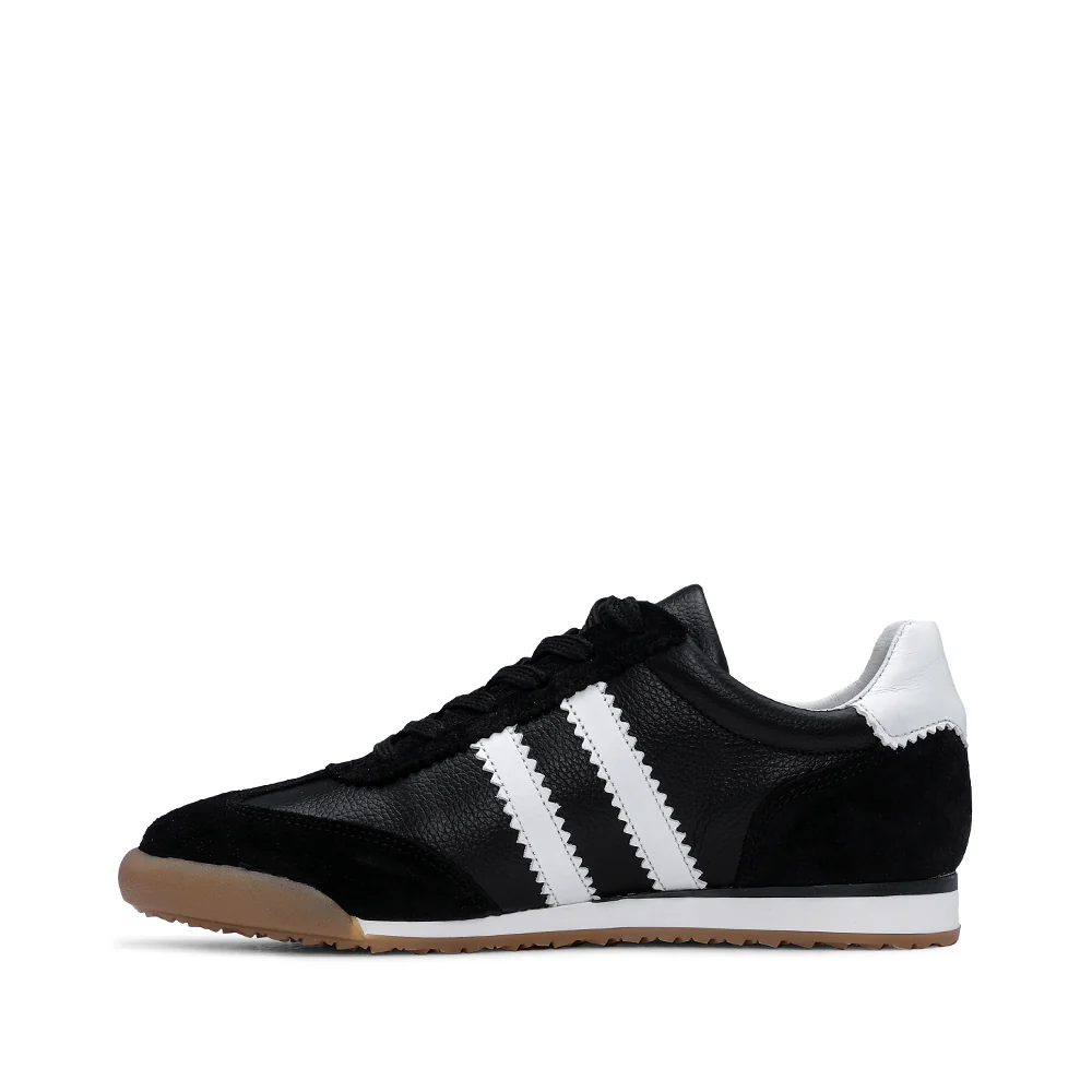 Sapatilha Casual Mulher Pele Preto E Branco - Image 2