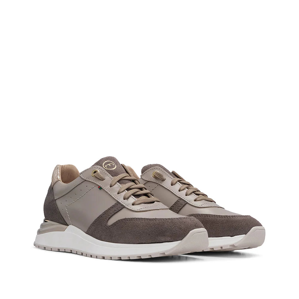 Sapatilha Casual Mulher Pele Taupe - Image 2