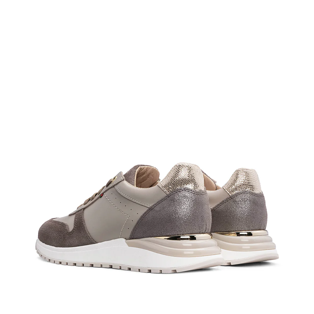 Sapatilha Casual Mulher Pele Taupe - Image 3