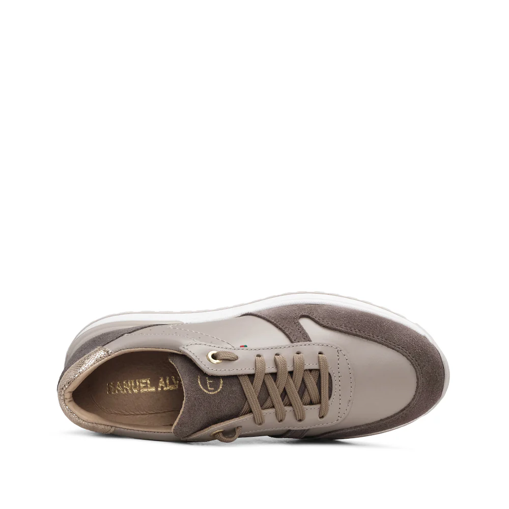 Sapatilha Casual Mulher Pele Taupe - Image 4