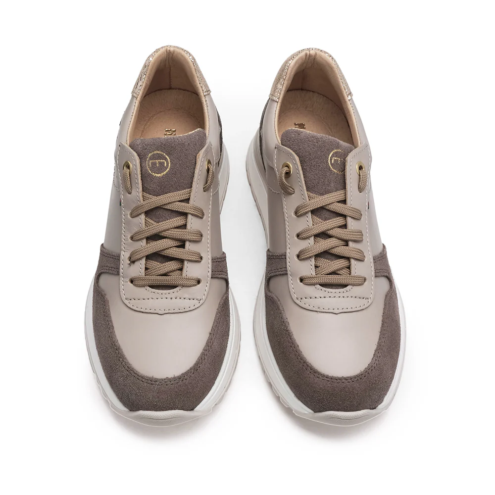 Sapatilha Casual Mulher Pele Taupe - Image 5