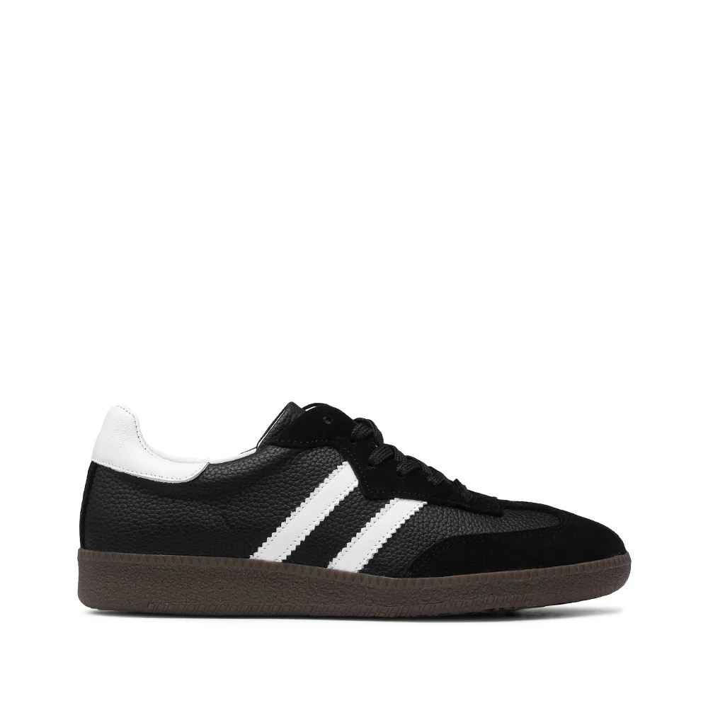 Sapatilha Casual Mulher Pele Preto E Branco