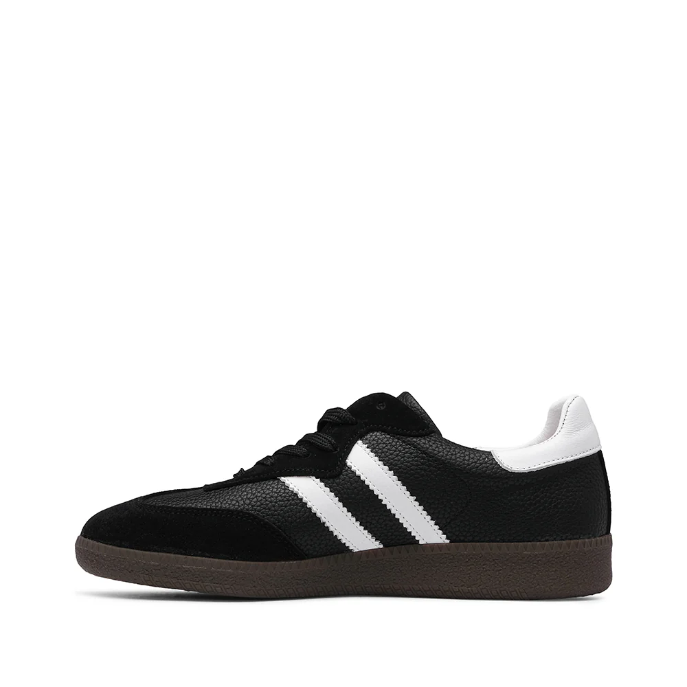 Sapatilha Casual Mulher Pele Preto E Branco - Image 2