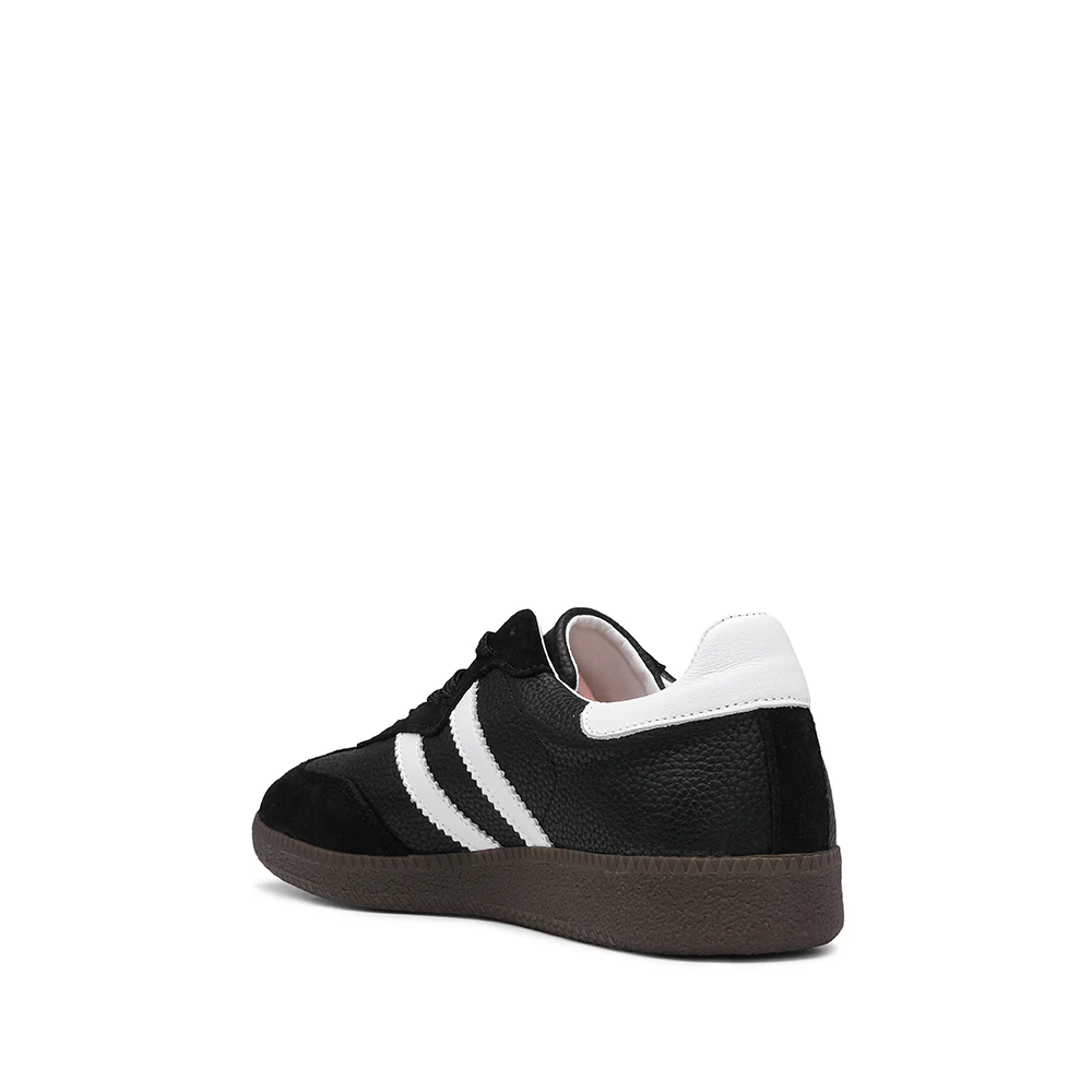 Sapatilha Casual Mulher Pele Preto E Branco - Image 4