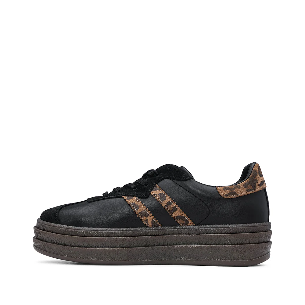 Sapatilha Casual Mulher Pele Preto - Image 2