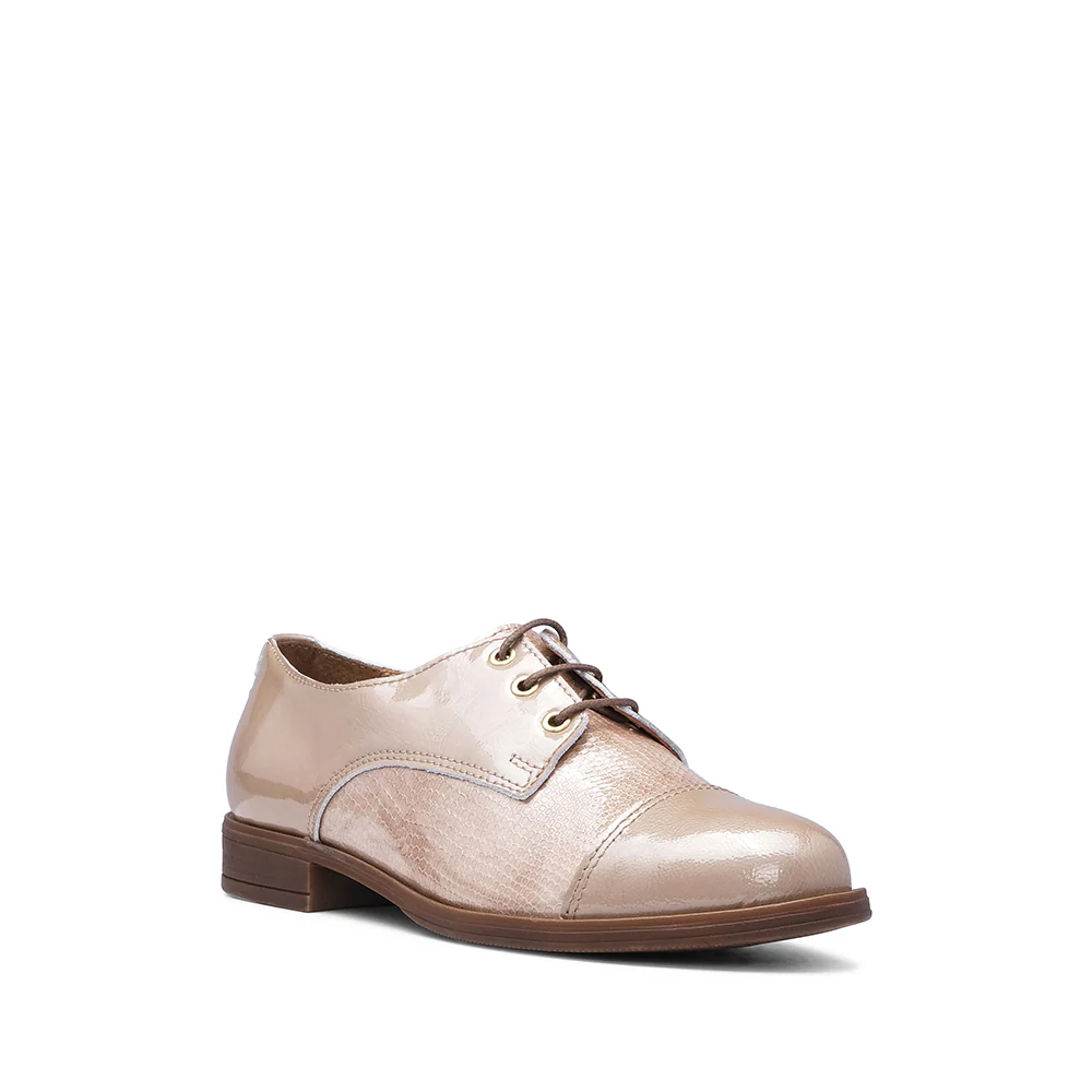Sapato Casual Mulher Verniz Taupe - Image 3