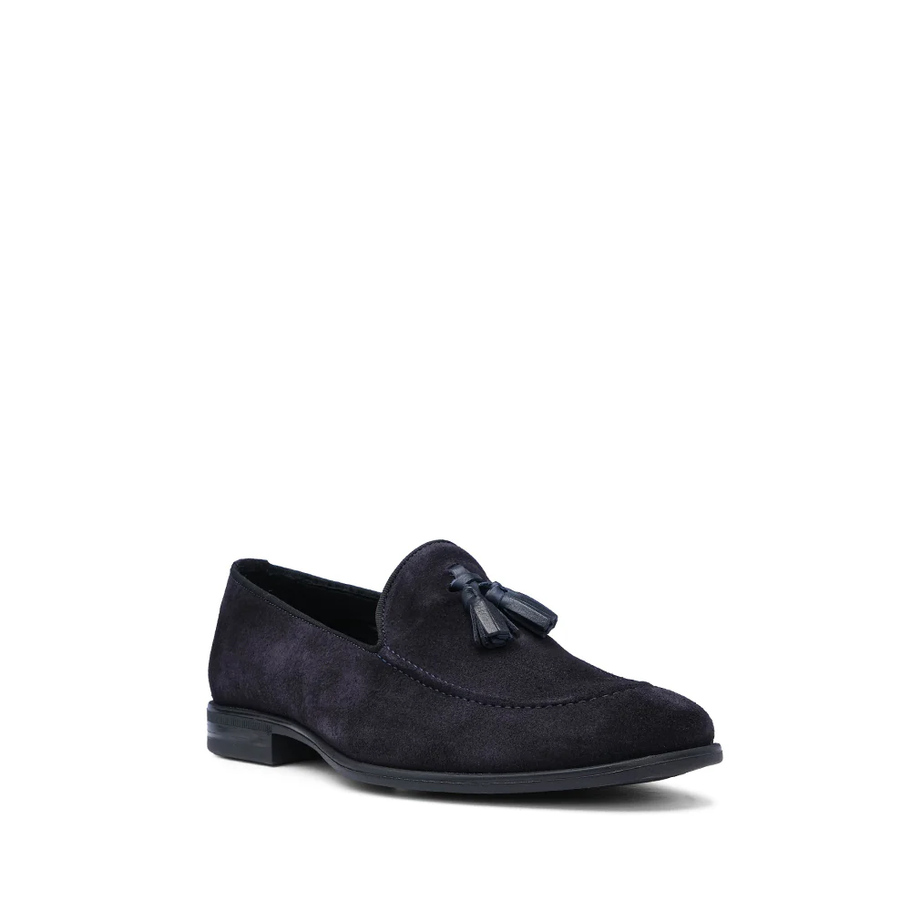 Sapato Clássico Homem Camurça Azul Marinho - Image 3