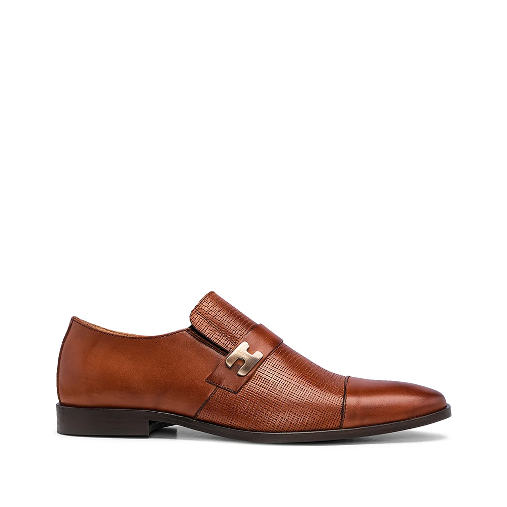 Sapato Clássico Homem Pele Camel