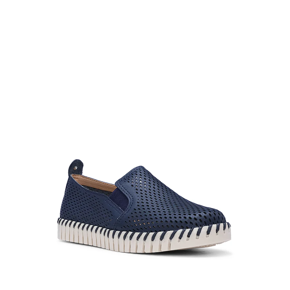 Sapato Conforto Mulher Pele Azul Marinho - Image 3
