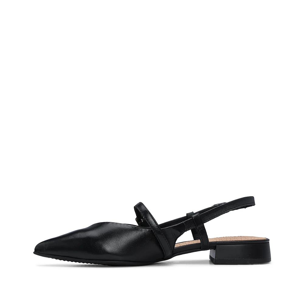 Sapato Salto Raso Mulher Pele Preto - Image 2