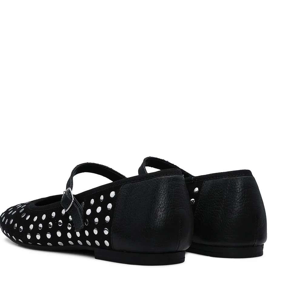 Sapato Mary Jane Mulher Têxtil Preto - Image 6