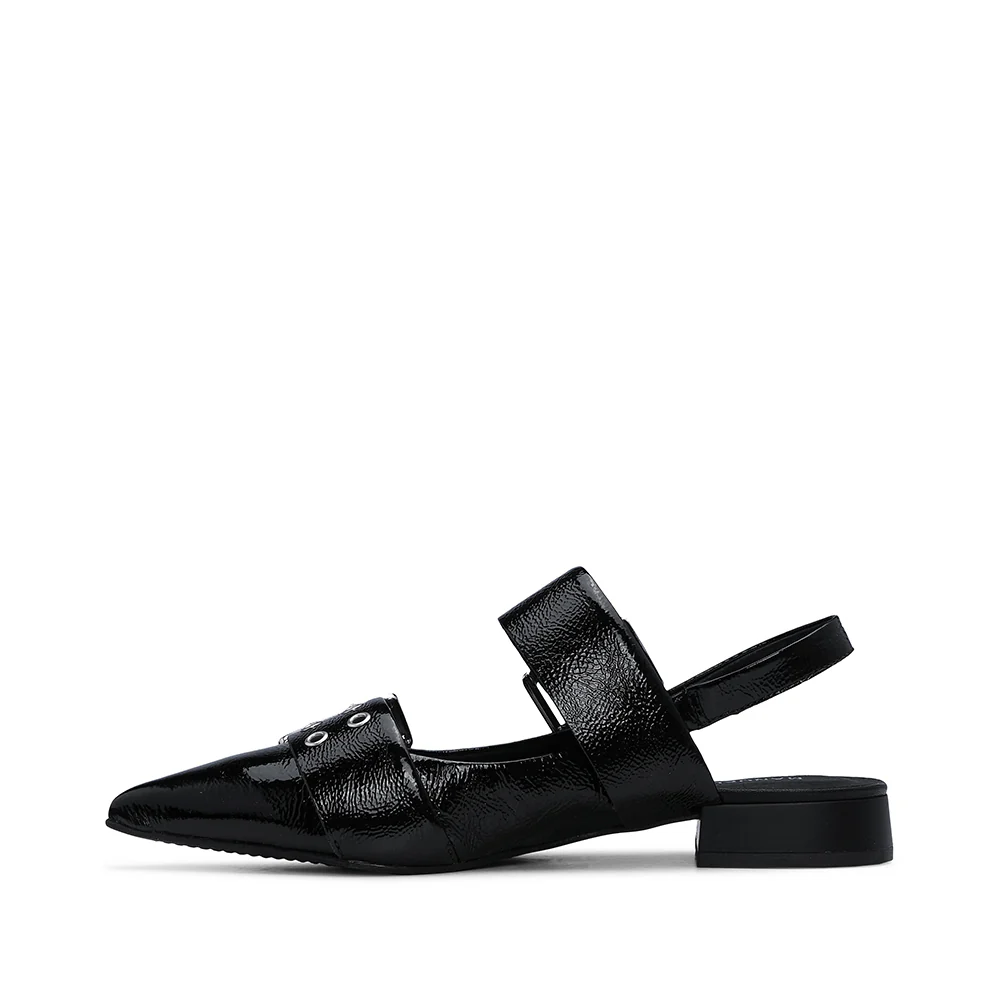 Sapato Salto Raso Mulher Verniz Preto - Image 2