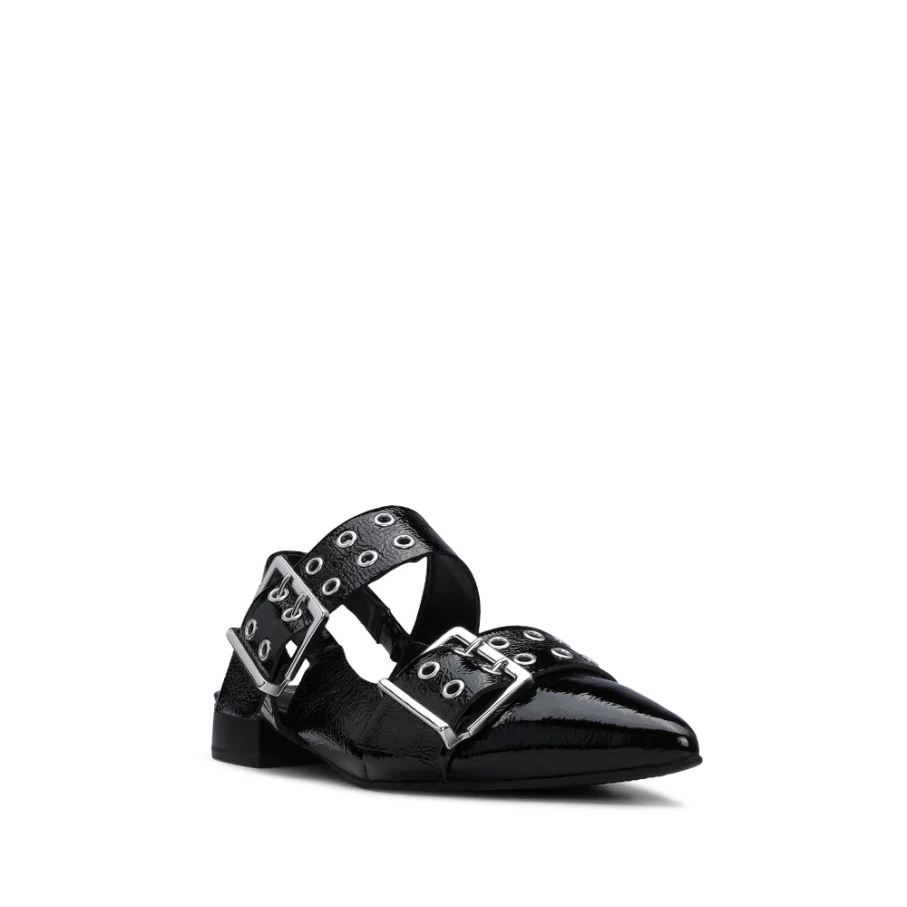 Sapato Salto Raso Mulher Verniz Preto - Image 3