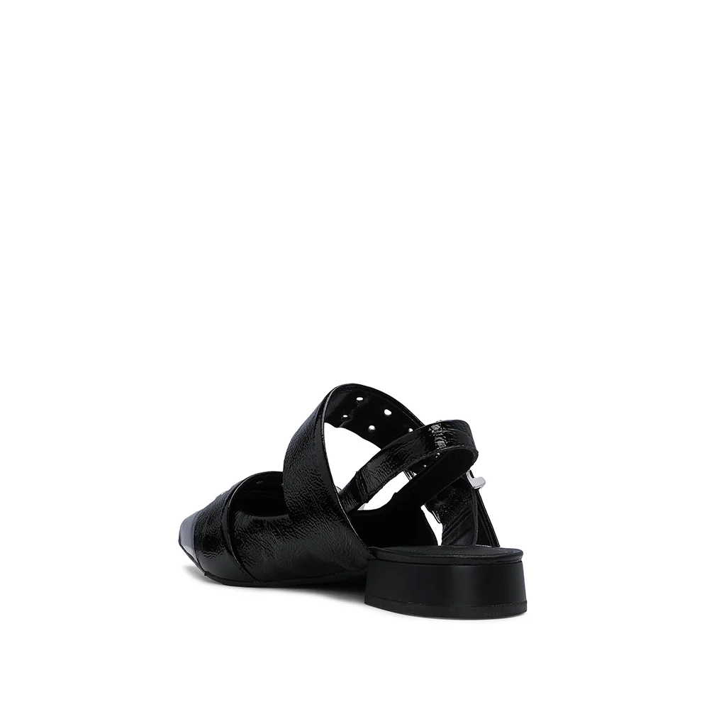 Sapato Salto Raso Mulher Verniz Preto - Image 4