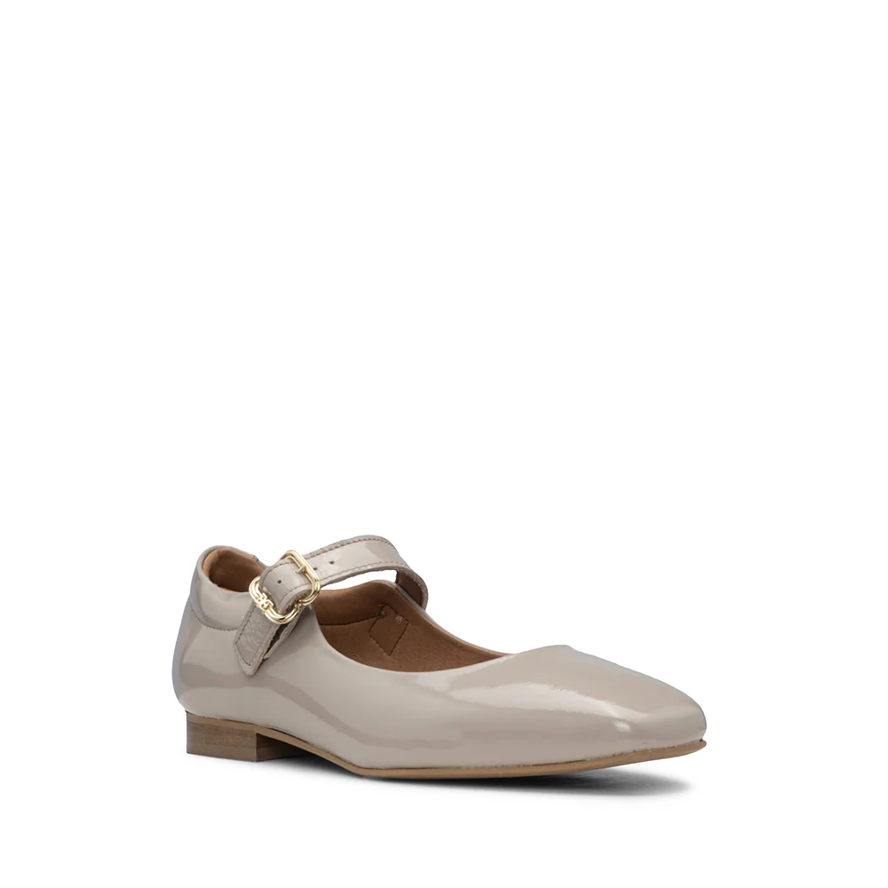 Sapato Mary Jane Mulher Verniz Bege - Image 3