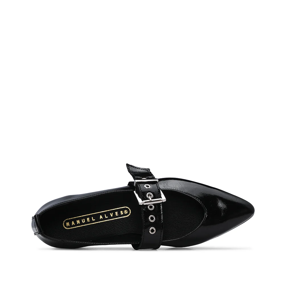Sapato Mary Jane Mulher Verniz Preto - Image 5