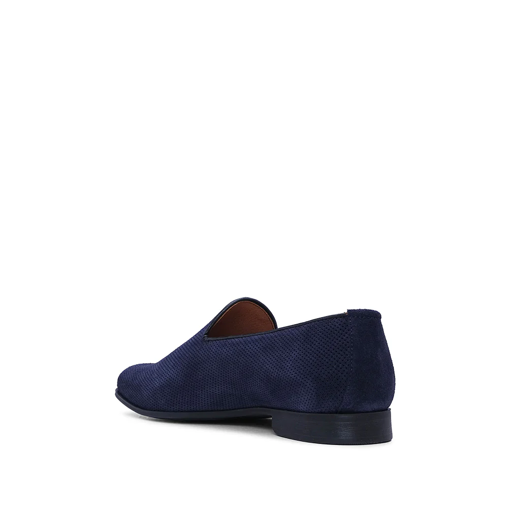 Sapato Mocassim Homem Camurça Azul Marinho - Image 4