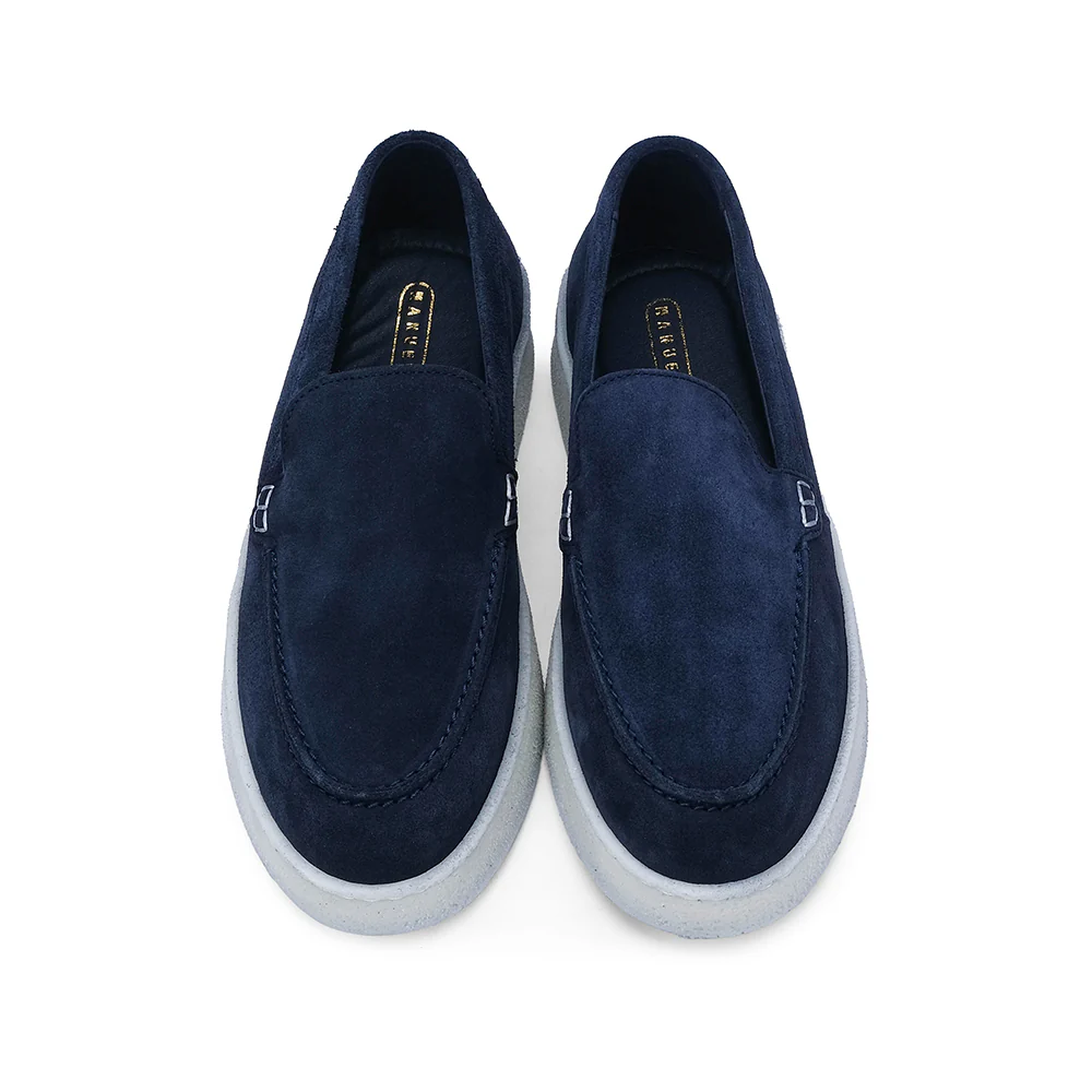 Sapato Mocassim Homem Camurça Azul Marinho - Image 6