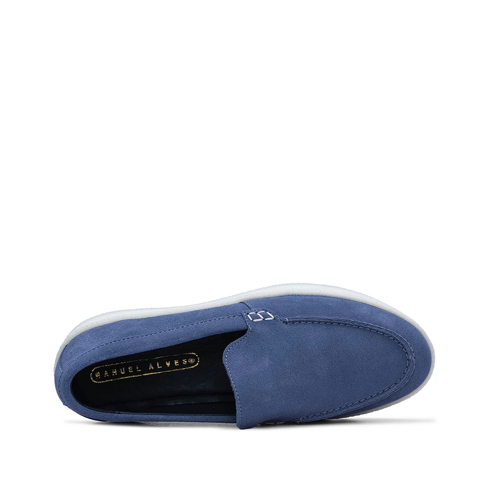 Sapato Mocassim Homem Camurça Jeans - Image 5