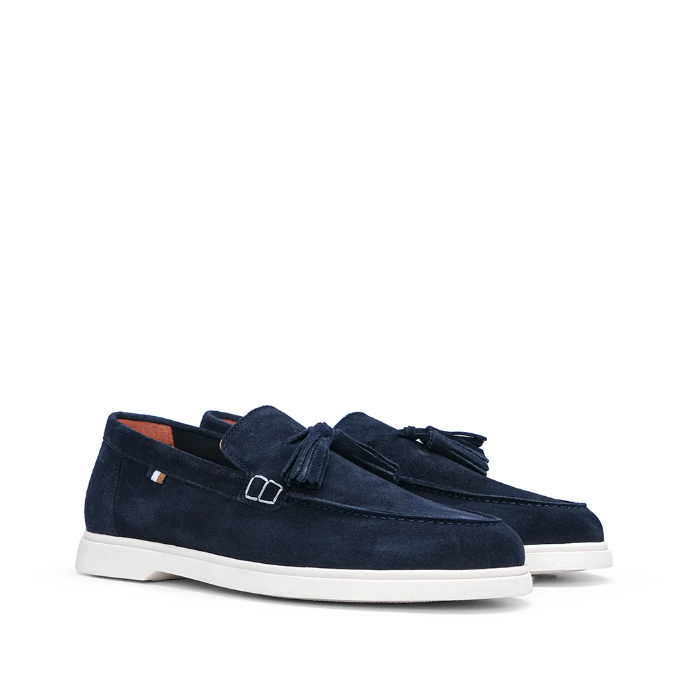 Sapato Mocassim Homem Camurça Azul Marinho - Image 2