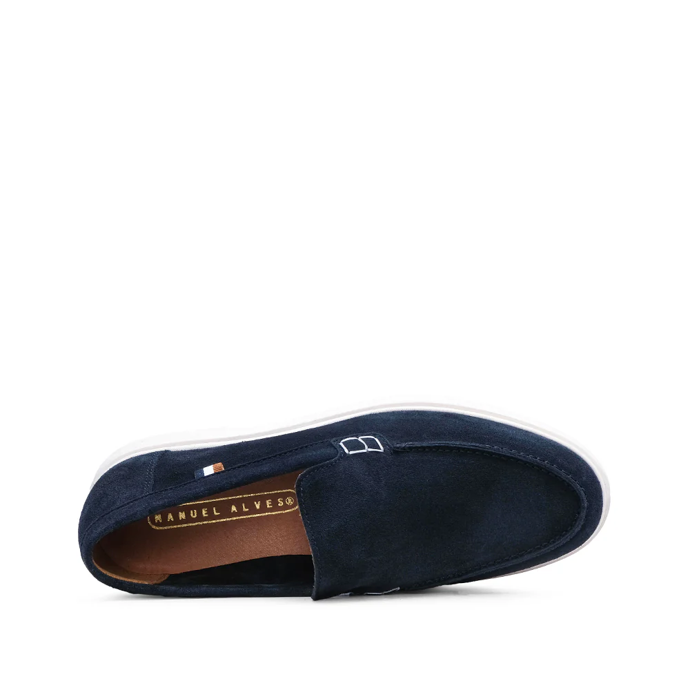 Sapato Mocassim Homem Camurça Azul Marinho - Image 4