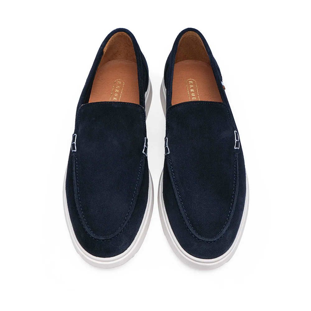 Sapato Mocassim Homem Camurça Azul Marinho - Image 5