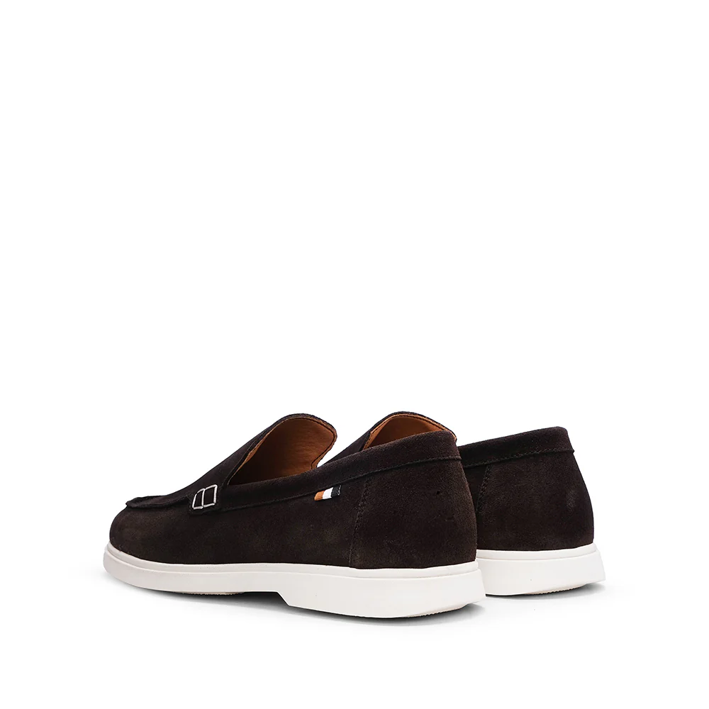 Sapato Mocassim Homem Camurça Castanho - Image 3