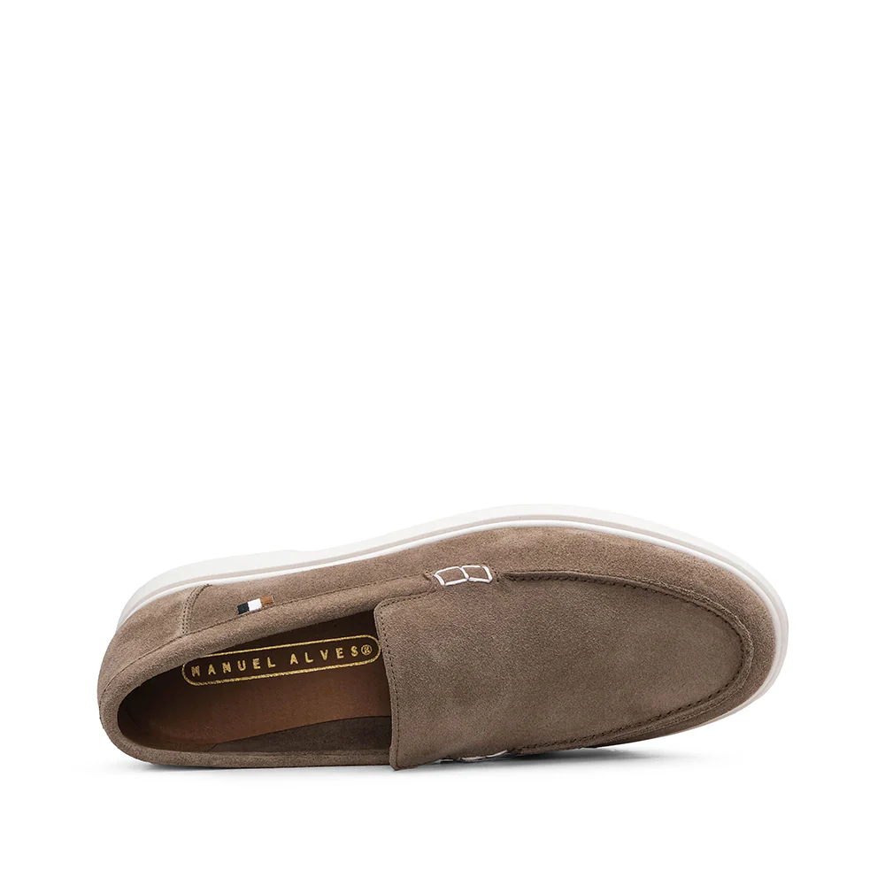 Sapato Mocassim Homem Camurça Taupe - Image 4