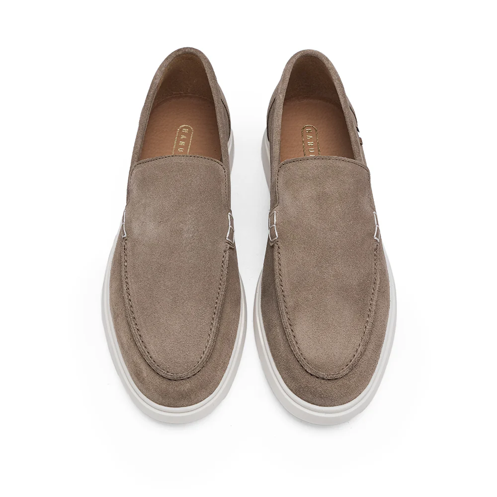 Sapato Mocassim Homem Camurça Taupe - Image 5