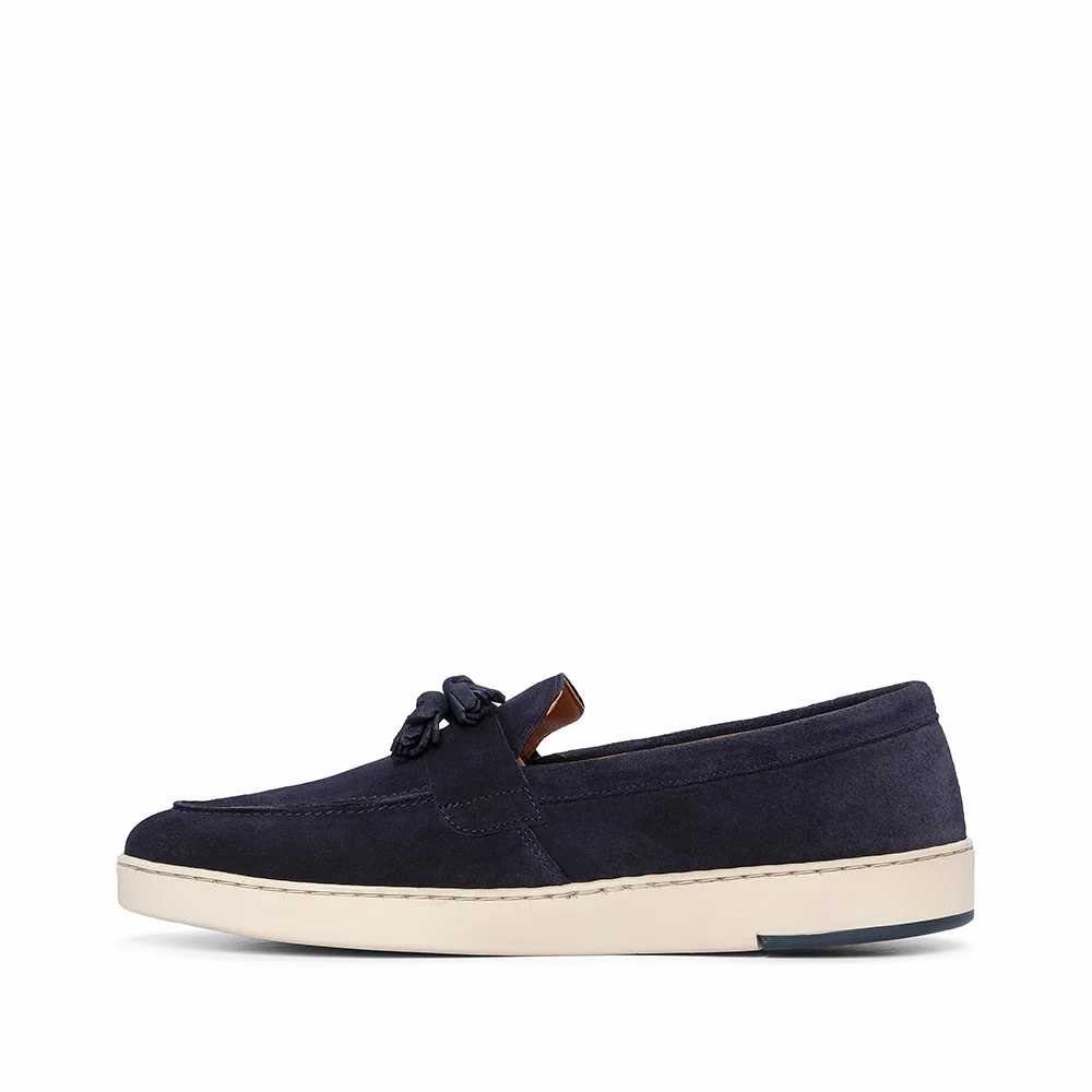 Sapato Mocassim Homem Camurça Azul Marinho - Image 2