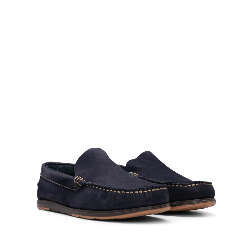 Sapato Mocassim Homem Nobuck Azul - Image 2