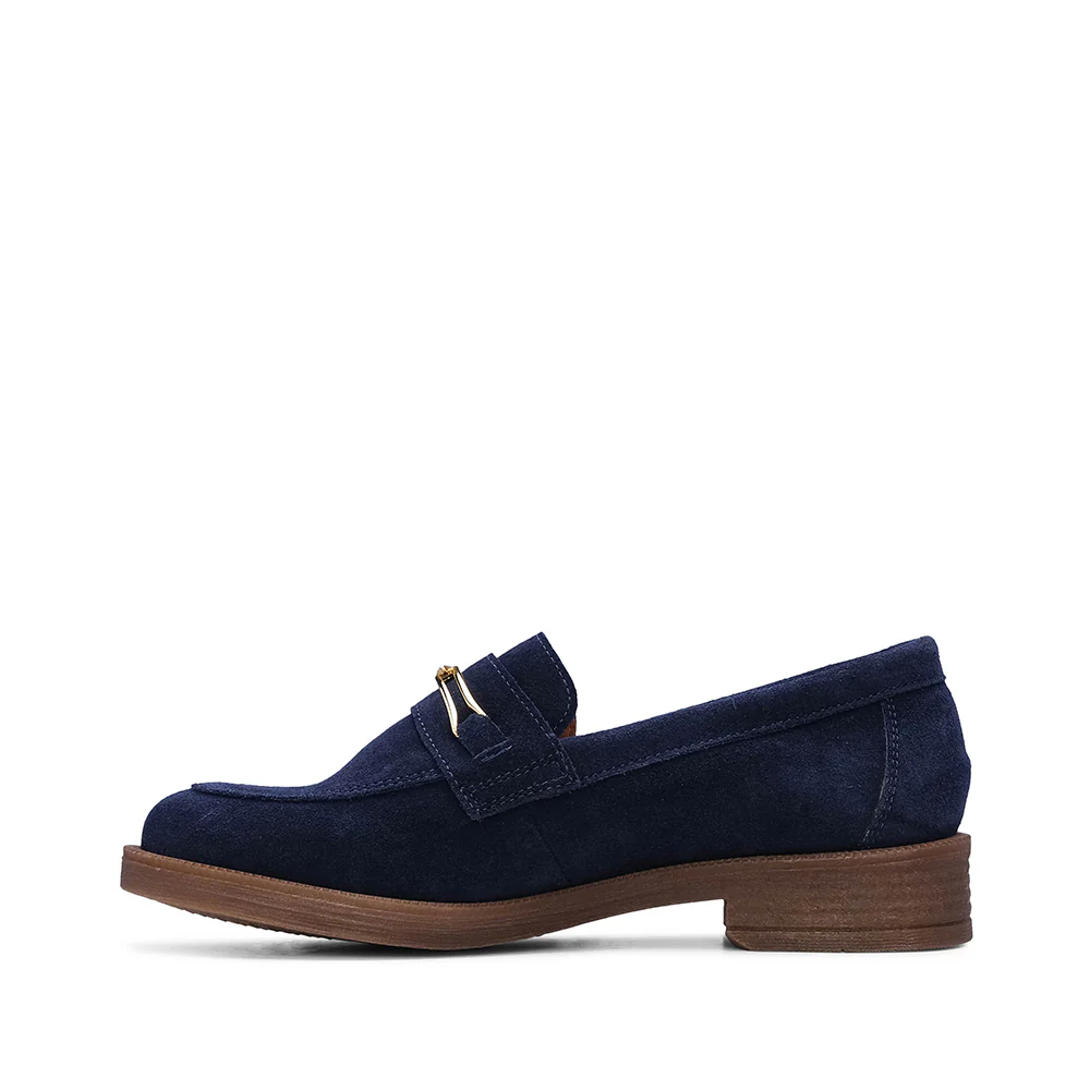 Sapato Mocassim Mulher Camurça Azul Marinho - Image 2