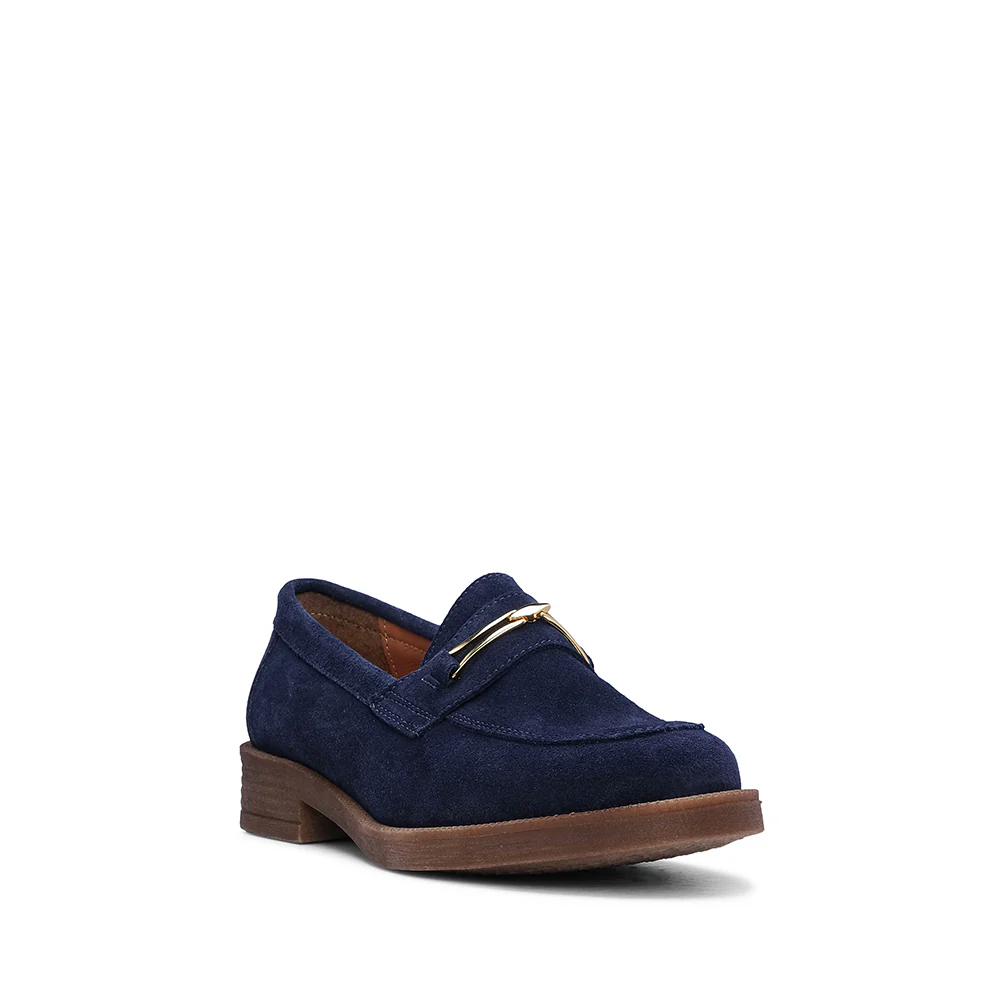 Sapato Mocassim Mulher Camurça Azul Marinho - Image 3