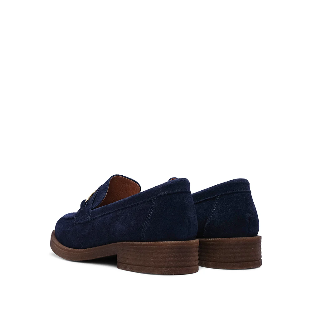 Sapato Mocassim Mulher Camurça Azul Marinho - Image 6