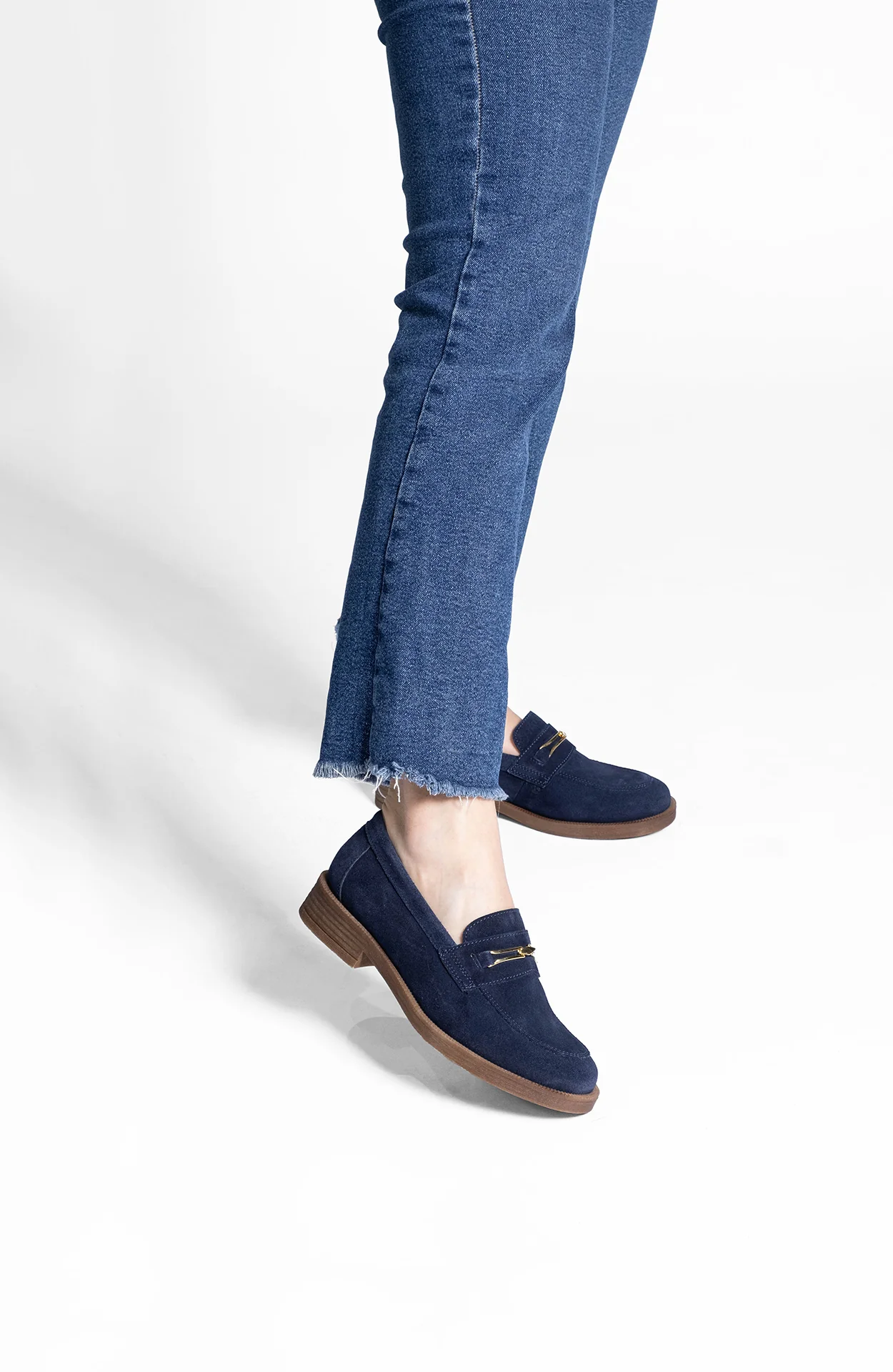 Sapato Mocassim Mulher Camurça Azul Marinho - Image 7