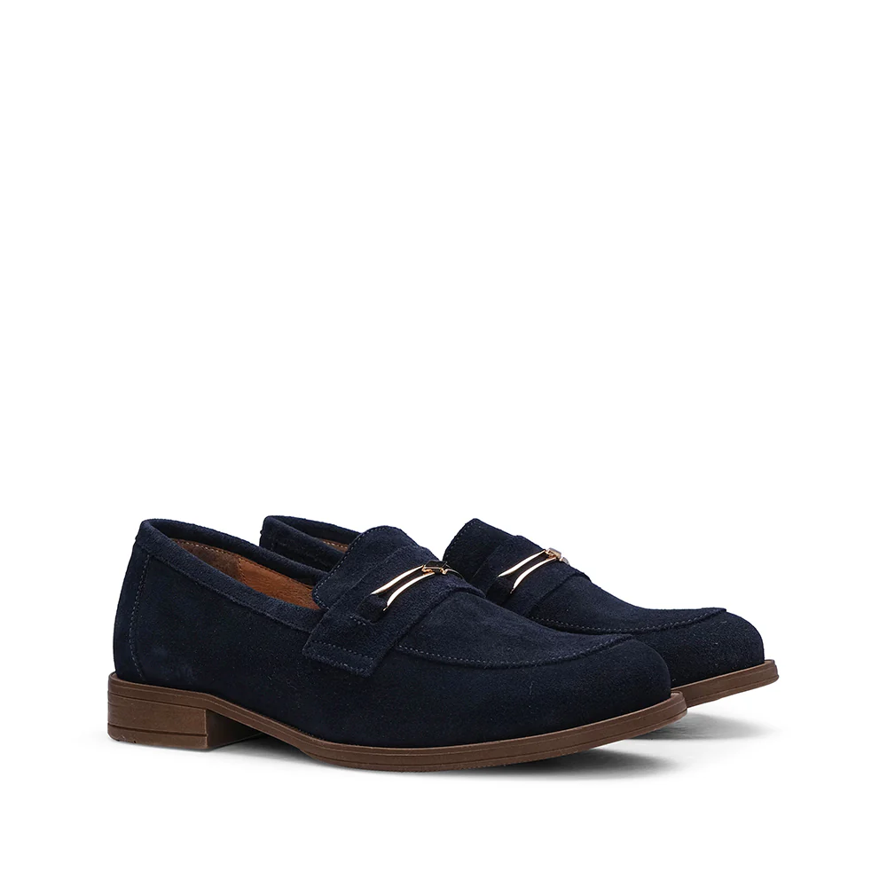 Sapato Mocassim Mulher Camurça Azul Marinho - Image 2