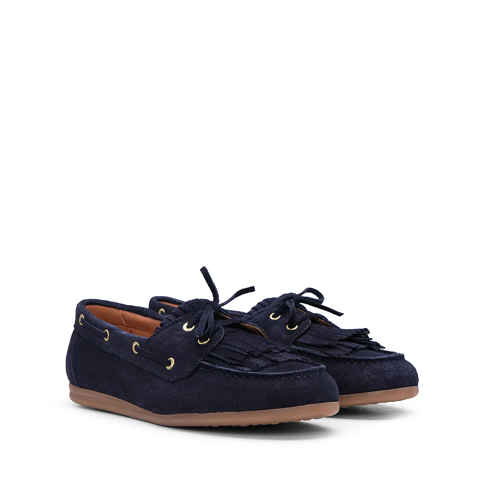 Sapato Mocassim Mulher Camurça Azul - Image 2