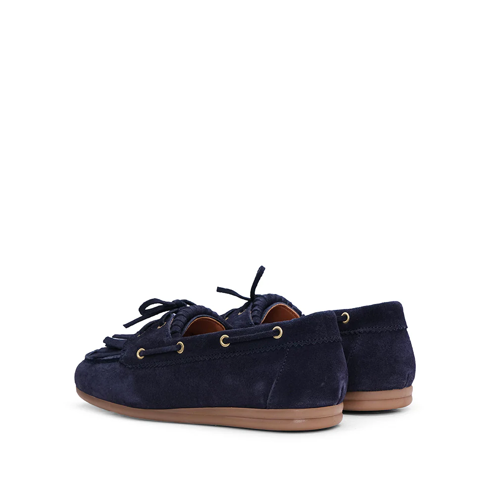 Sapato Mocassim Mulher Camurça Azul - Image 3