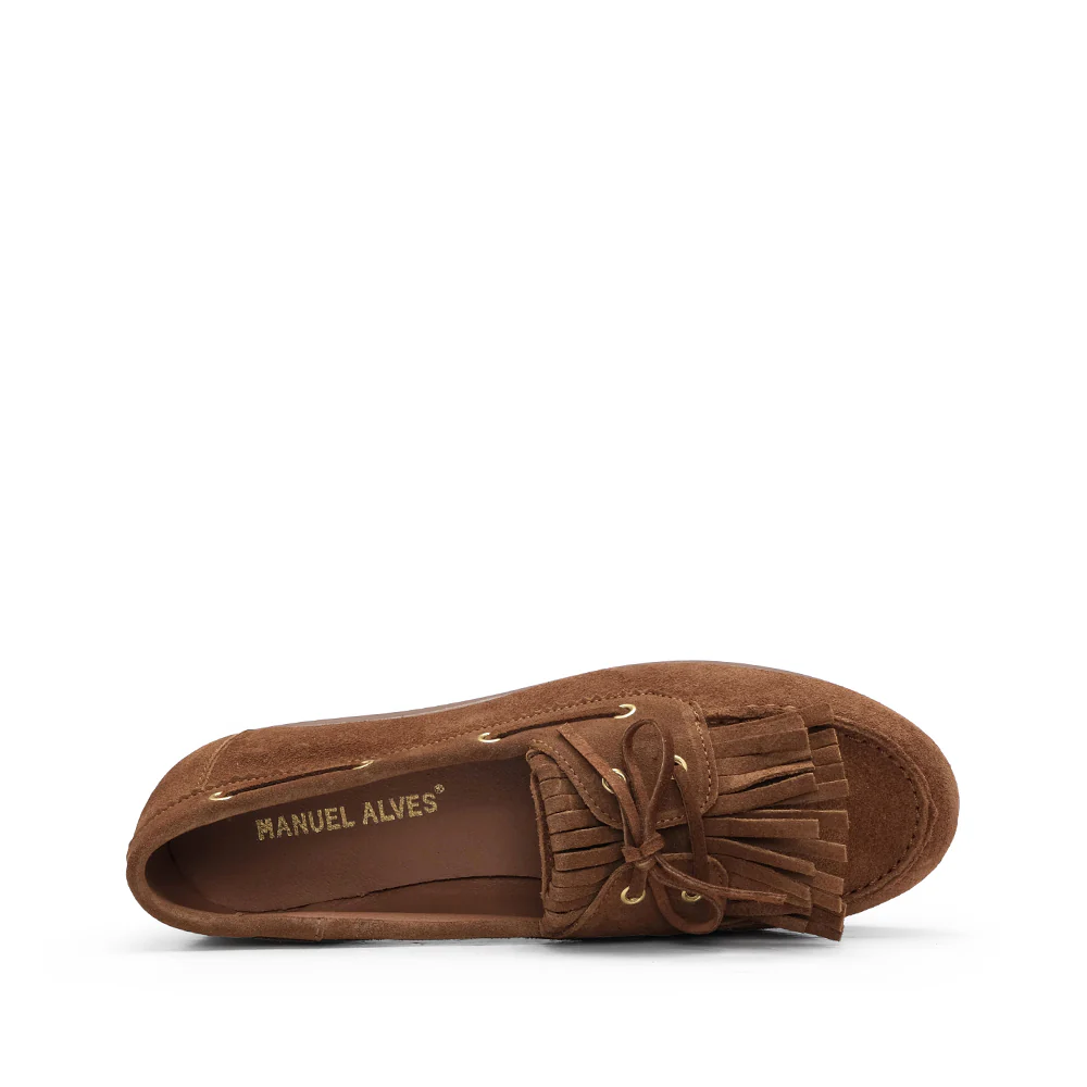 Sapato Mocassim Mulher Camurça Camel - Image 4