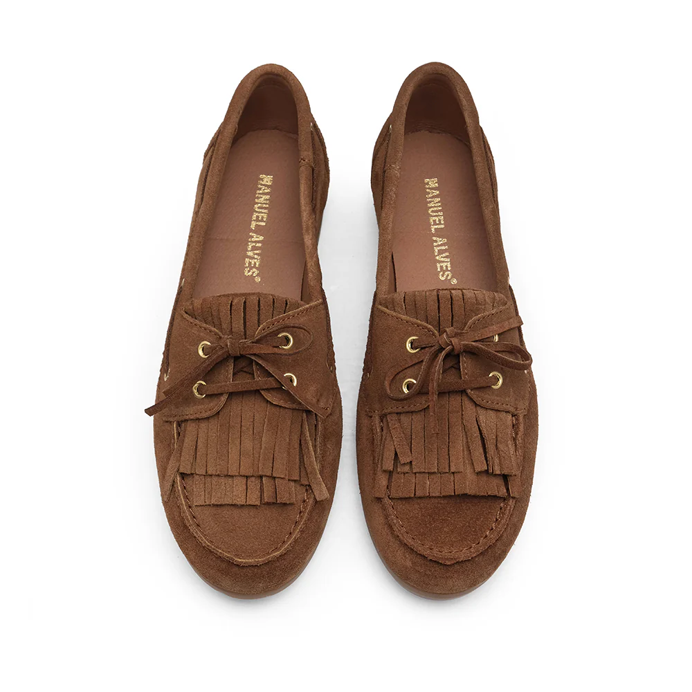 Sapato Mocassim Mulher Camurça Camel - Image 5